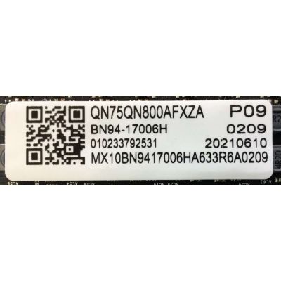 MAIN PARA TV SAMSUNG QLED NEO 8K SMART  NUMERO DE PARTE BN94-17006H / BN41-02854A / BN97-18488P / PANEL CY-TA075JMLV1H / MODELO QN75QN800AFXZA FA02 / QN75QN800AFXZA / QN75QN800AF - Imagen 2